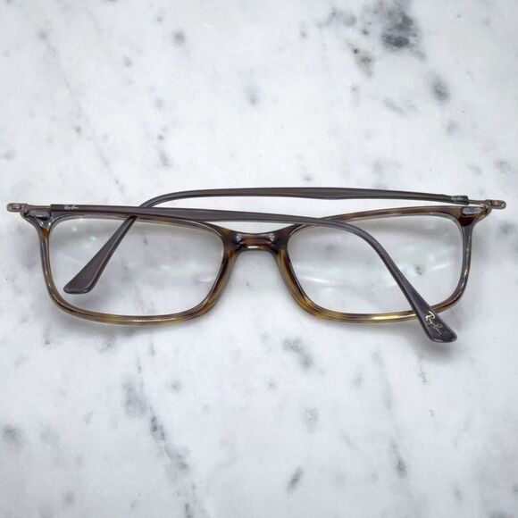Ray-Ban RB 7031 2301 LightRay Tortoise Brown Eyeglasses Frames Only 53-17-140 main image 4